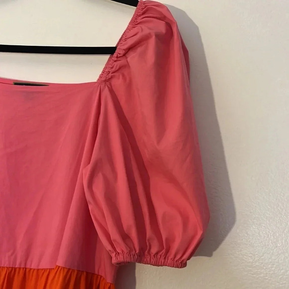 C Wonder | Babydoll oversized tiered ruffle mini dress Women’s size S stretch - Picture 4 of 7